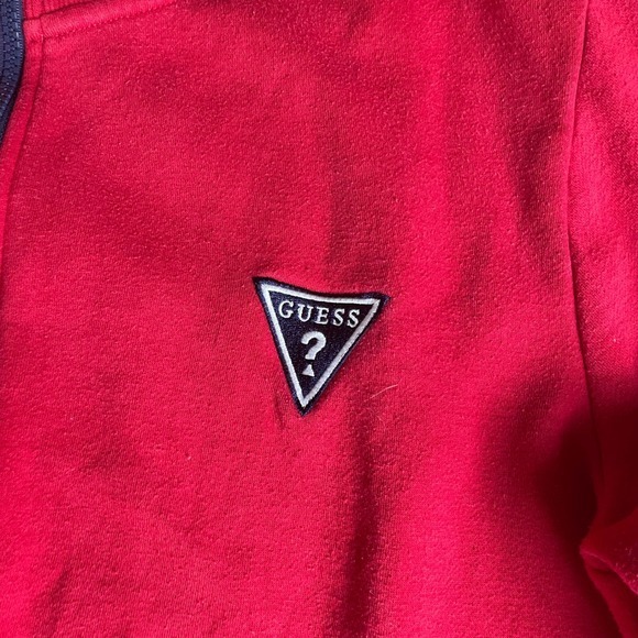Guess Track Jacket Full Zip‎ Logo Tape Red Pullover XL - Picture 2 of 8